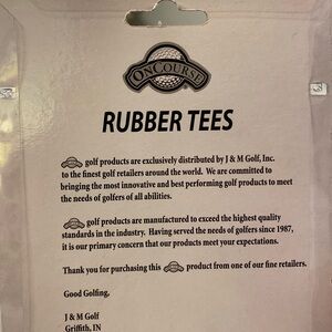 Golf tees. Rubber tees